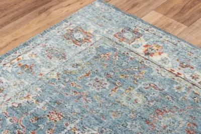 Ovation Blue/Beige distressed/classical N Z wool 5' x 8' Rectangle Rug