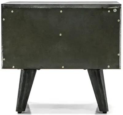 Mohave Mid-Century Tundra Gray Acacia Single Drawer Night Stand