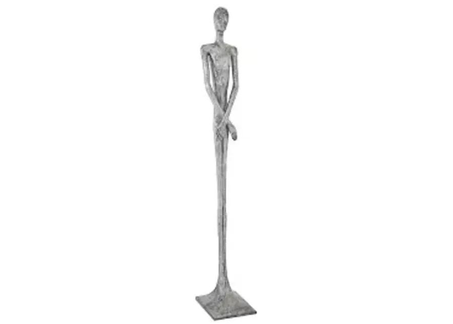 lloyd sculpture, resin, liquid silver