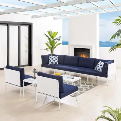 Harmony 8-Piece  Sunbrella® Outdoor Patio Aluminum Sectional Sofa Set