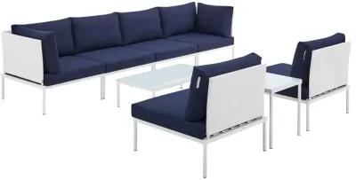 Harmony 8-Piece  Sunbrella® Outdoor Patio Aluminum Sectional Sofa Set