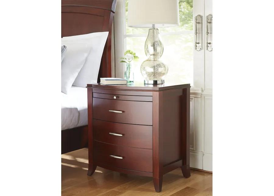 Brighton Charging Station Nightstand in Cinnamon