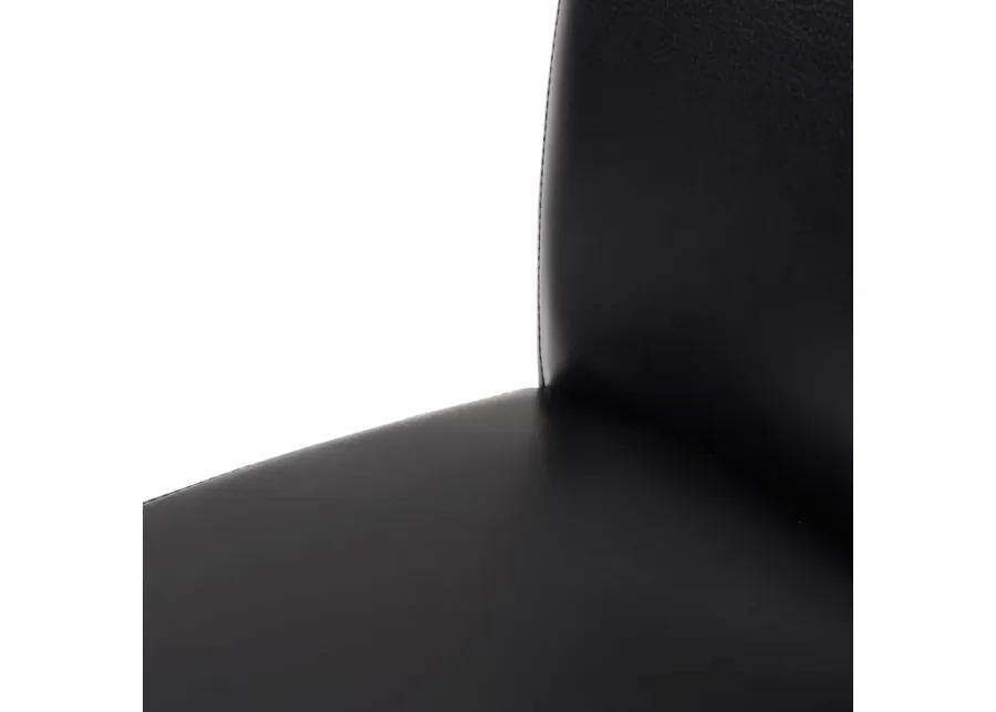 milton bonded leather counter stool, black