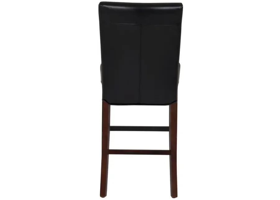 milton bonded leather counter stool, black