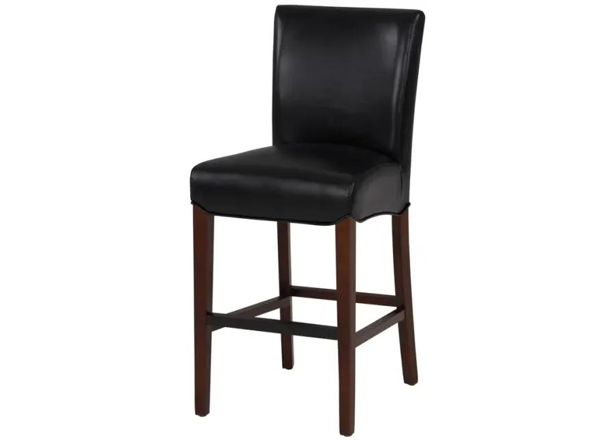 milton bonded leather counter stool, black