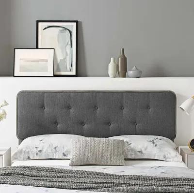 Collins Tufted King Fabric and Wood Headboard