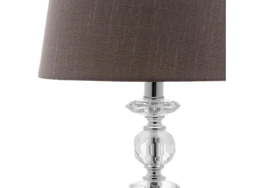 Derry 15-Inch H Stacked Crystal Dark Grey Lamp - Set of 2