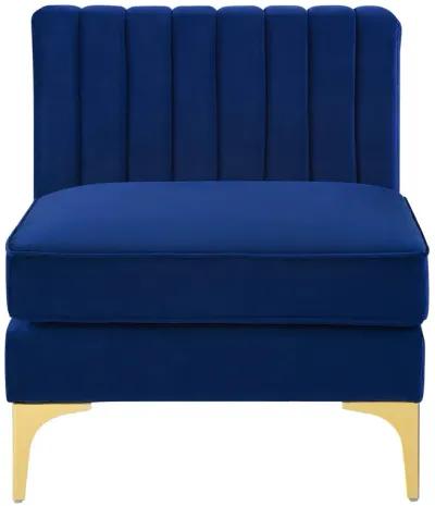 Triumph Channel Tufted Performance Velvet Armless Chair