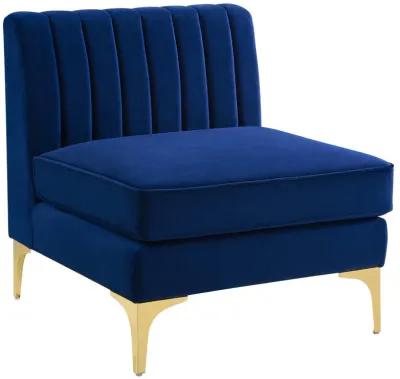 Triumph Channel Tufted Performance Velvet Armless Chair