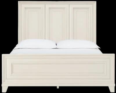 Montauk Weathered White Queen Panel Bed