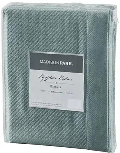 Madison Park Egyptian Cotton Teal Blanket