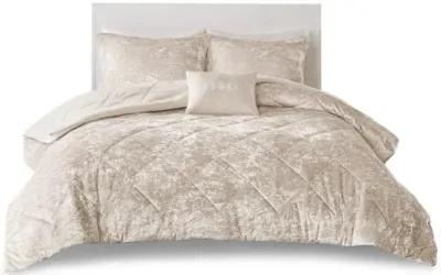 Velvet Comforter Set with Throw Pillow