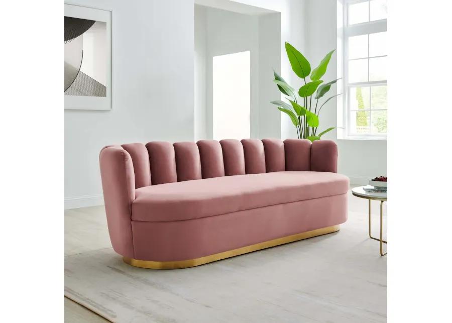 Victoria Channel Tufted Performance Velvet Sofa