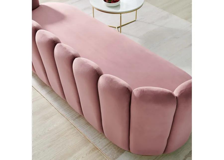 Victoria Channel Tufted Performance Velvet Sofa