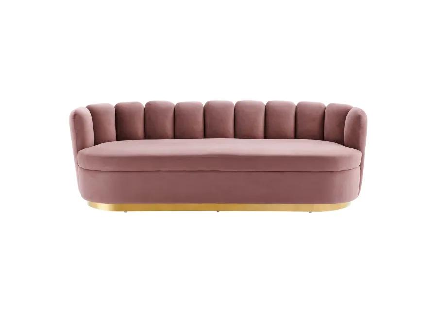 Victoria Channel Tufted Performance Velvet Sofa