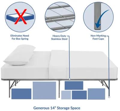 Horizon Queen Stainless Steel Bed Frame