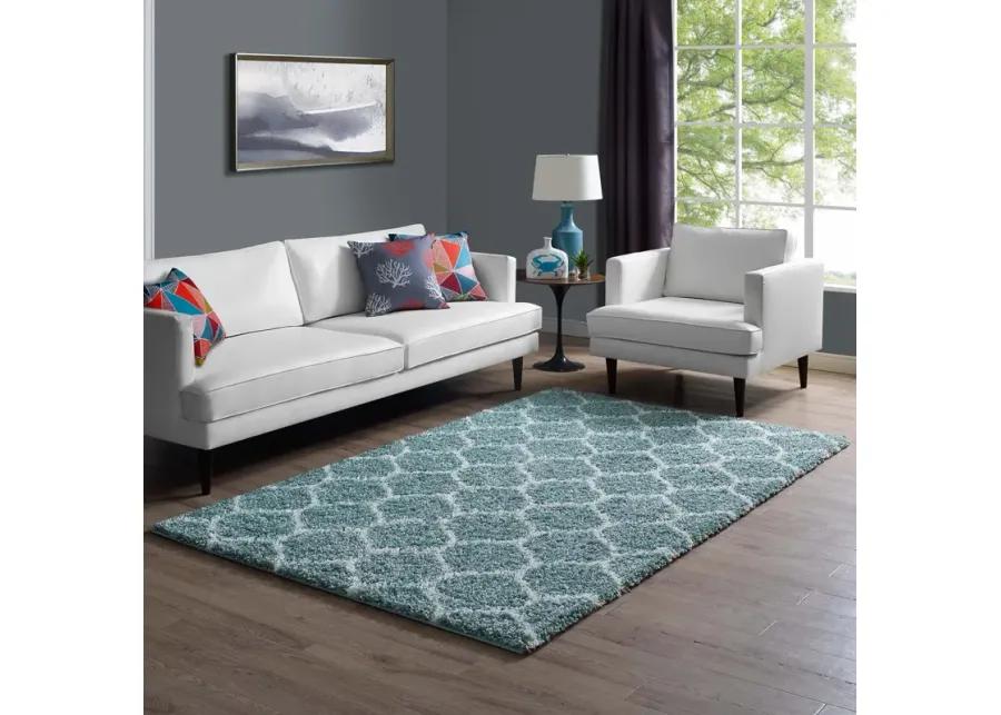 Solvea Moroccan Trellis 5x8 Shag Area Rug