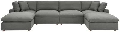 Commix Down Filled Overstuffed 6 Piece Sectional Sofa Set