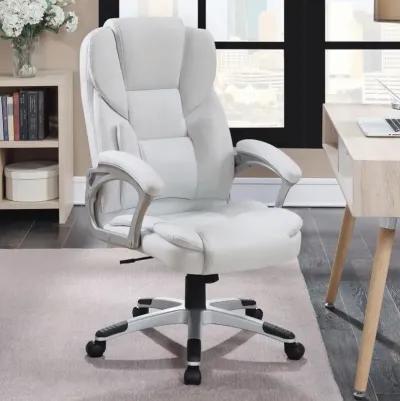 Kaffir Adjustable Height Office Chair White and Silver