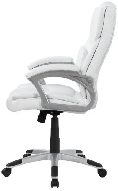 Kaffir Adjustable Height Office Chair White and Silver