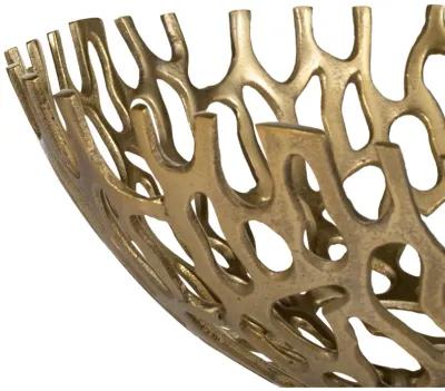 Metal, S/2 14/16" Cut-out Trays, Gold