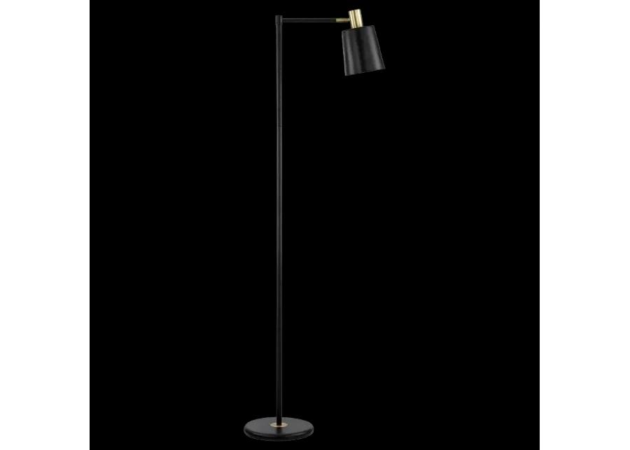 Rhapsody 1-light Floor Lamp with Horn Shade Black