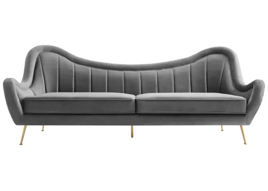 Cheshire Channel Tufted Performance Velvet Sofa