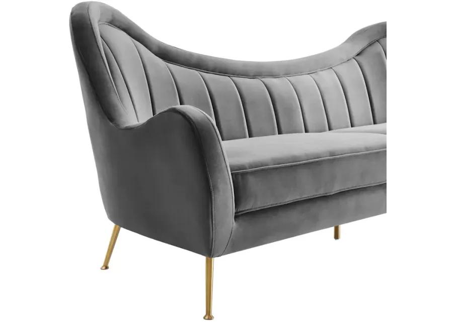 Cheshire Channel Tufted Performance Velvet Sofa