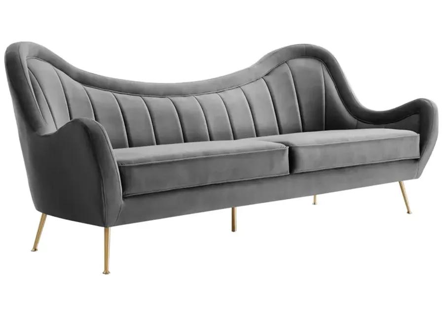 Cheshire Channel Tufted Performance Velvet Sofa