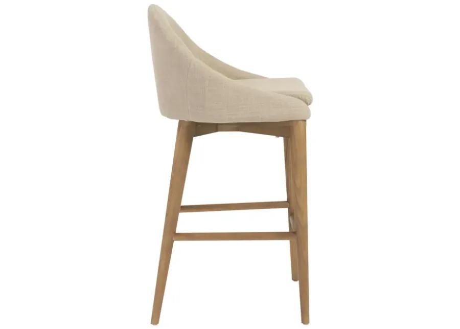 Baruch Counter Stool in Tan with Walnut Legs - Set of 1