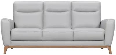 Greyson 83" Dove Gray Leather Sofa