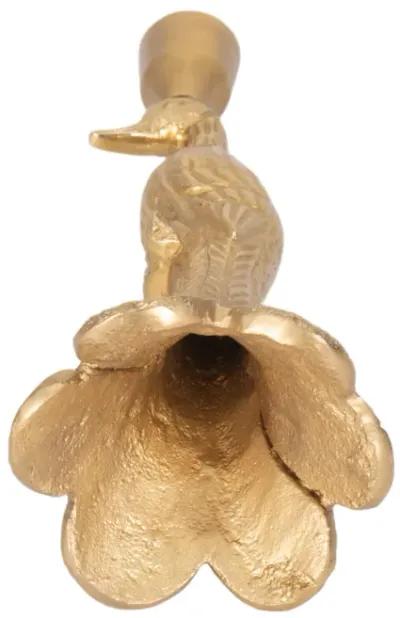 10" Peacock Taper Candle Holder, Gold