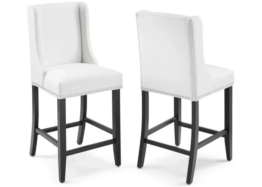 Baron Counter Stool Faux Leather Set of 2