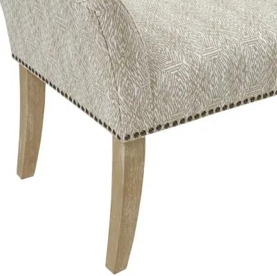 Madison Park Welburn Taupe Multi Accent Bench