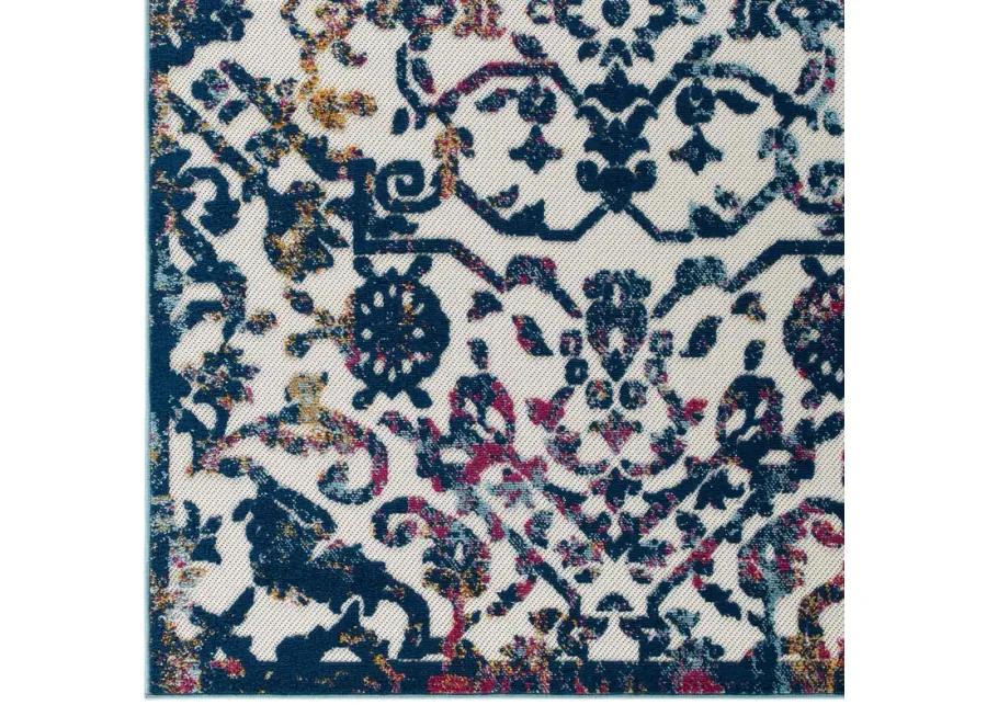 Reflect Primrose Ornate Floral Lattice 5x8 Indoor/Outdoor Area Rug