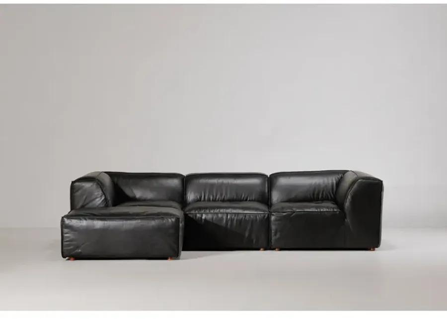 FORM OTTOMAN VANTAGE BLACK LEATHER