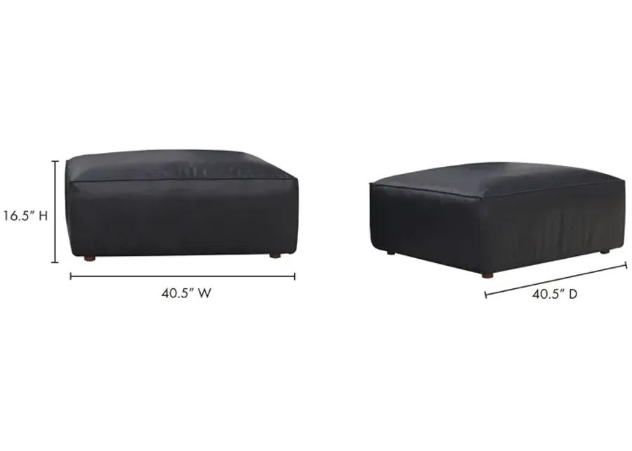 FORM OTTOMAN VANTAGE BLACK LEATHER