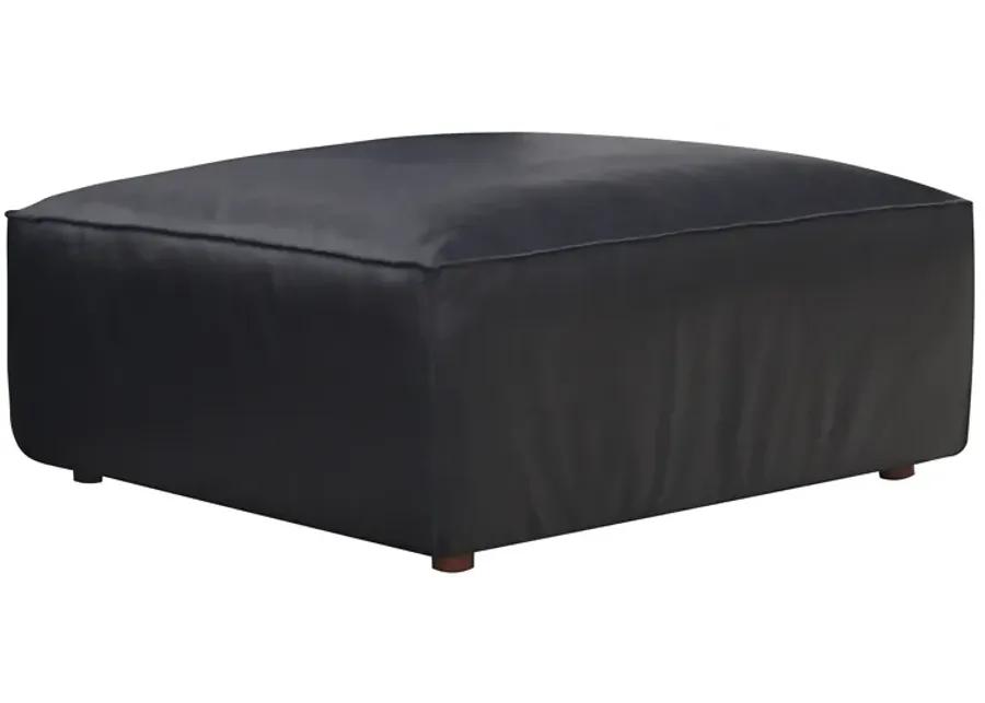 FORM OTTOMAN VANTAGE BLACK LEATHER