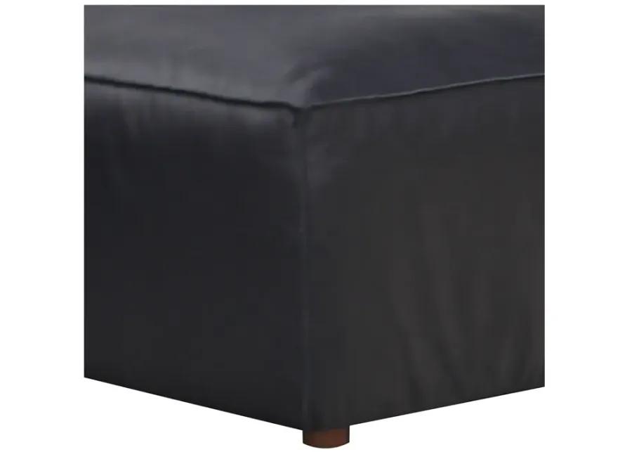 FORM OTTOMAN VANTAGE BLACK LEATHER