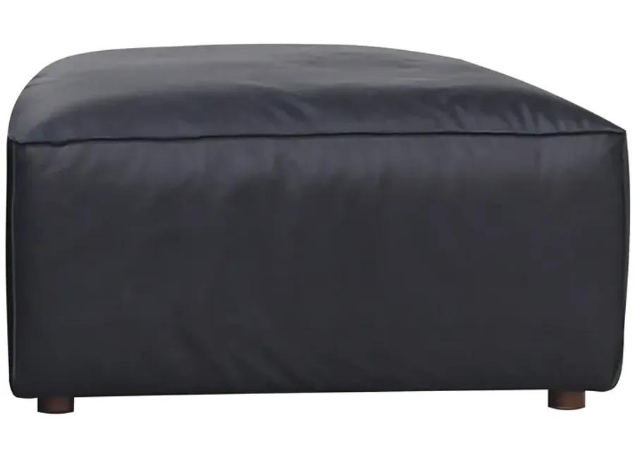 FORM OTTOMAN VANTAGE BLACK LEATHER