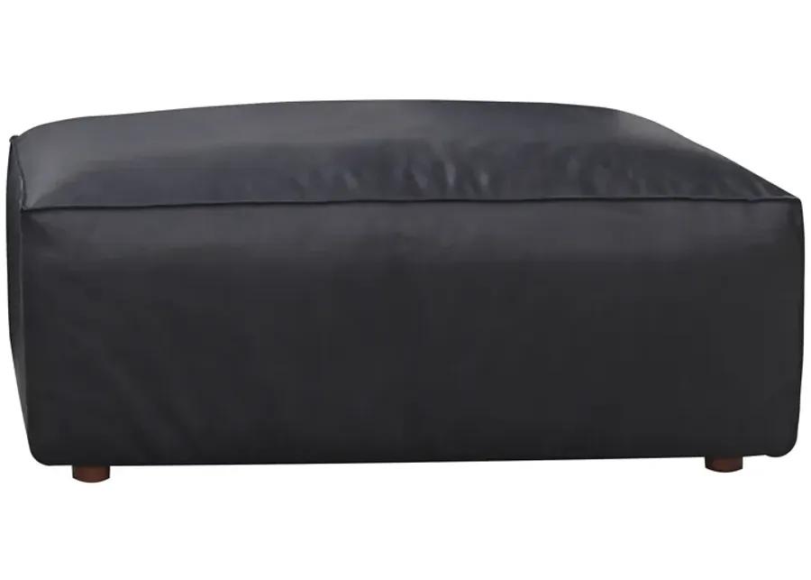 FORM OTTOMAN VANTAGE BLACK LEATHER