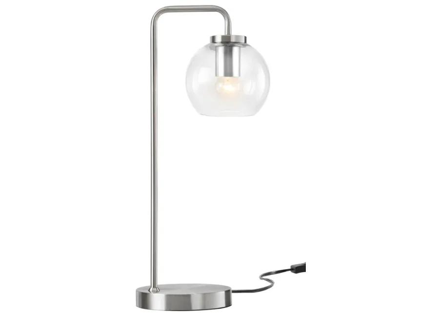 Silo Glass Globe Glass and Metal Table Lamp