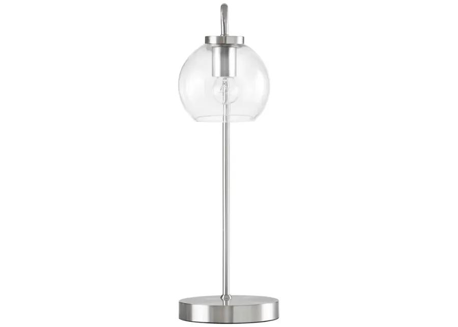 Silo Glass Globe Glass and Metal Table Lamp