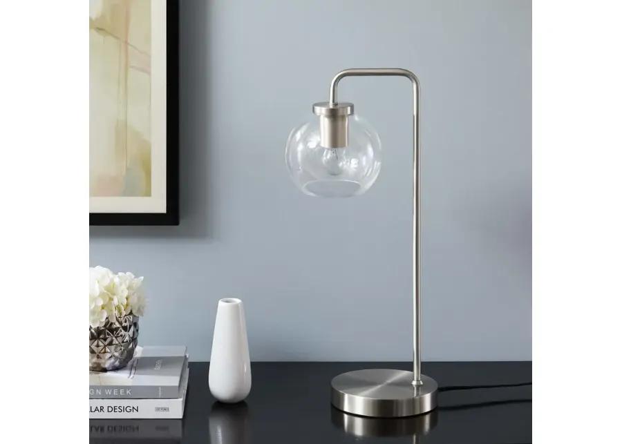 Silo Glass Globe Glass and Metal Table Lamp