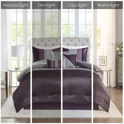 Madison Park Amherst Purple 7 Piece Comforter Set