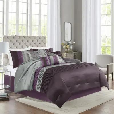 Madison Park Amherst Purple 7 Piece Comforter Set