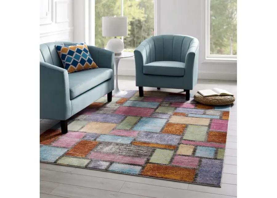 Success Nyssa Abstract Geometric Mosaic 5x8 Area Rug