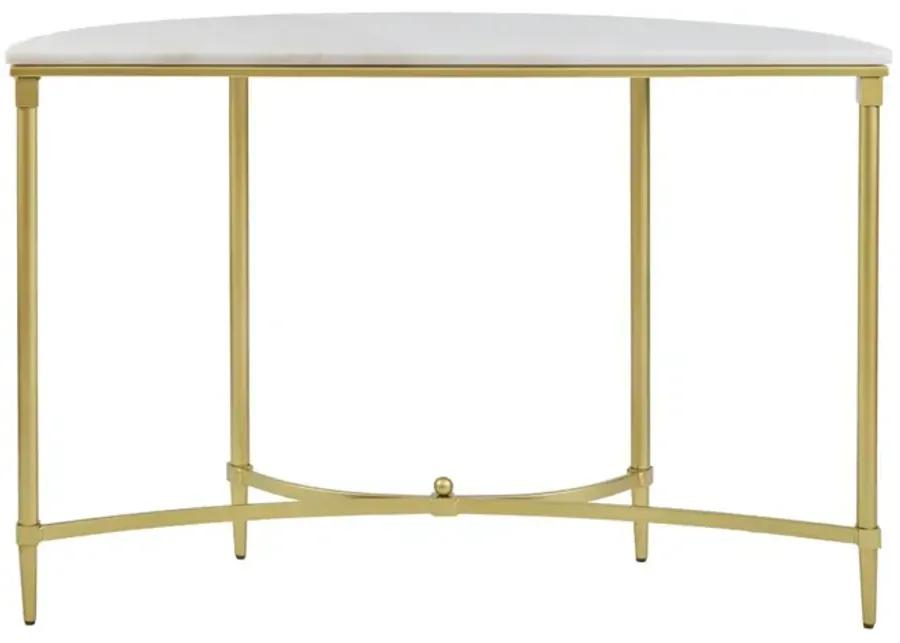 Madison Park Signature Bordeaux White/Gold Console Table