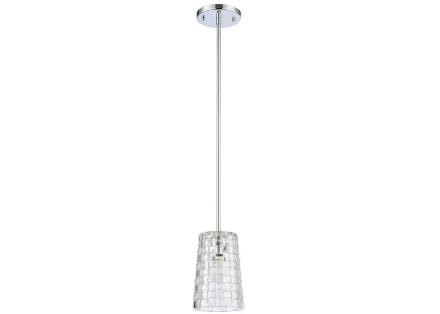 Lightweave 5.5" Wide 1-Light Mini Pendant - Polished Nickel