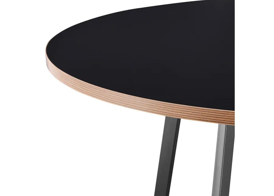 courtdale kd 48" round dining table, black(assembly required)